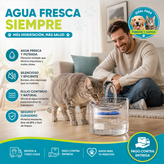 Fuente de Agua Automática para Mascotas